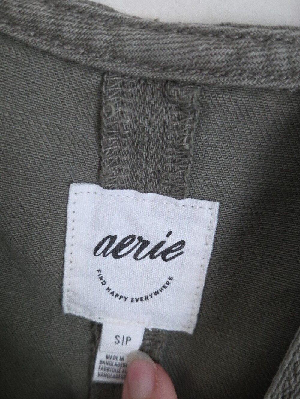 Aerie Denim Skirtall In Olive Fun - Picture 5 of 7